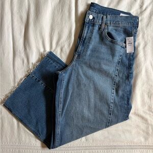 GAP Women's High Rise Stride Wide-Leg Ankle Jeans